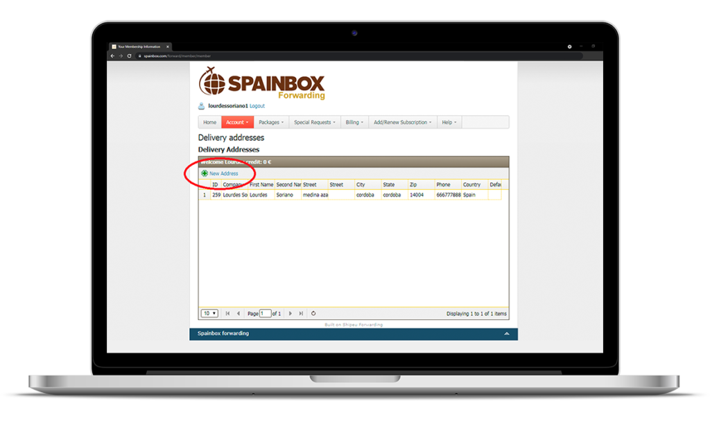 Postal Address Spain Spain order fulfillment Virtual address